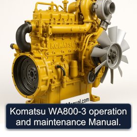 Komatsu WA800-3 operation and maintenance Manual.