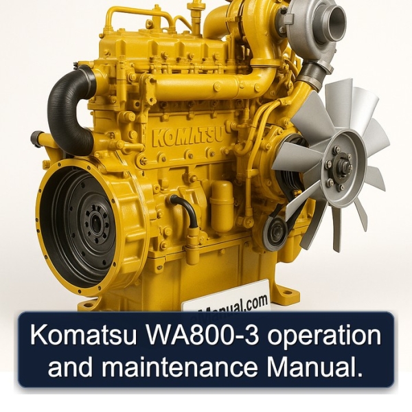 Komatsu WA800-3 operation and maintenance Manual.