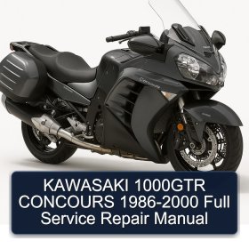 KAWASAKI 1000GTR CONCOURS 1986-2000 Full Service Repair Manual