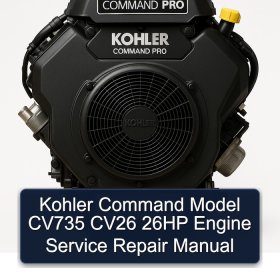 Kohler Command Model CV735 CV26 26HP Engine Manual de servicio y reparación