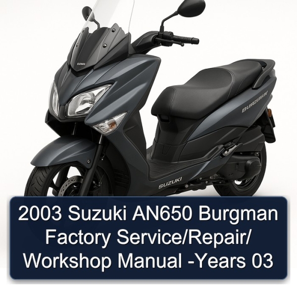 2003 Suzuki AN650 Burgman Factory Service/Repair/ Workshop Manual -Years 03