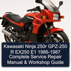 Kawasaki Ninja 250r GPZ-250 R EX250 E1 1986-1987 Complete Service Repair Manual & Workshop Guide