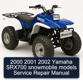 2000 2001 2002 Yamaha SRX700 snowmobile models Service Repair Manual