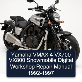 Yamaha VMAX 4 VX700 VX800 Snowmobile Digital Workshop Repair Manual 1992-1997