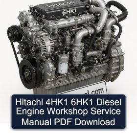 Hitachi 4HK1 6HK1 Diesel Engine Workshop Service Manual PDF Download