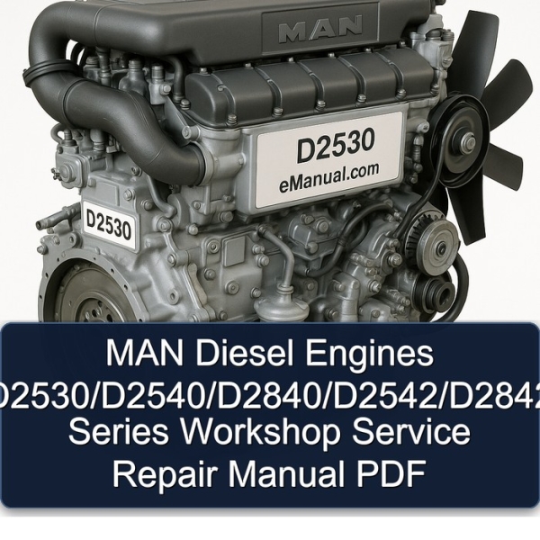 MAN Diesel Engines D2530/D2540/D2840/D2542/D2842 Series Workshop Service Repair Manual PDF