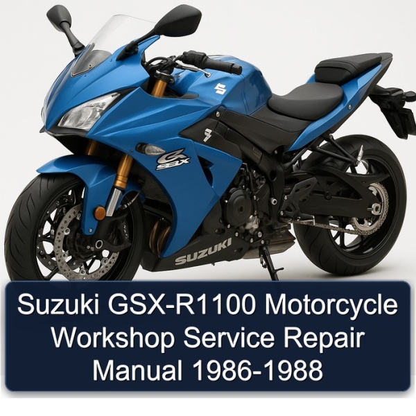 Suzuki GSX-R1100 Motorcycle Workshop Manual de servicio y reparación 1986-1988