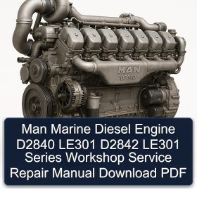 Man Marine Diesel Engine D2840 LE301 D2842 LE301 Series Workshop Service Repair Manual Download PDF