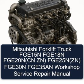 Mitsubishi Forklift Truck FGE15N FGE18N FGE20N(CN ZN) FGE25N(ZN) FGE30N FGE35AN Workshop Service Repair Manual