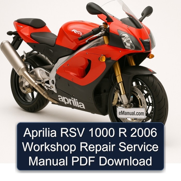 Aprilia RSV 1000 R 2006 Workshop Repair Service Manual PDF Download