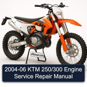 2004-06 KTM 250/300 Engine Service Repair Manual