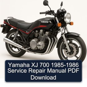 Yamaha XJ 700 1985-1986 Service Repair Manual PDF Download
