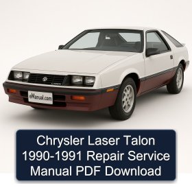 Chrysler Laser Talon 1990-1991 Repair Service Manual PDF Download