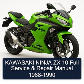 KAWASAKI NINJA ZX 10 Full Service & Repair Manual 1988-1990