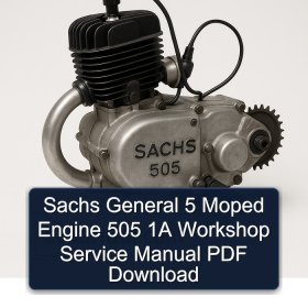 Sachs General 5 Moped Engine 505 1A Workshop Service Manual PDF Download