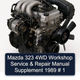 Mazda 323 4WD Workshop Service & Repair Manual Supplement 1989 # 1