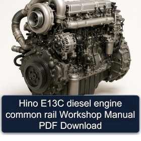 Hino E13C diesel engine common rail Workshop Manual PDF Download