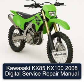 Kawasaki KX85 KX100 2008 Digital Service Repair Manual