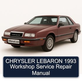 CHRYSLER LEBARON 1993 Workshop Service Repair Manual