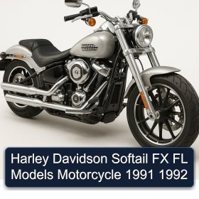 Harley Davidson Softail FX FL Models Motorcycle 1991 1992