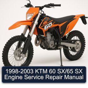 1998-2003 KTM 60 SX/65 SX Engine Service Repair Manual