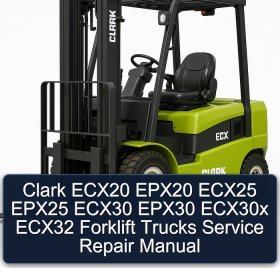 Clark ECX20 EPX20 ECX25 EPX25 ECX30 EPX30 ECX30x ECX32 Forklift Trucks Service Repair Manual