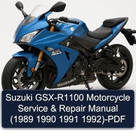 Suzuki GSX-R1100 Motorcycle Service & Repair Manual (1989 1990 1991 1992)-PDF