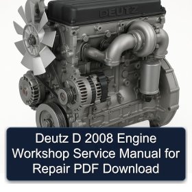 Deutz D 2008 Engine Workshop Service Manual for Repair PDF Download