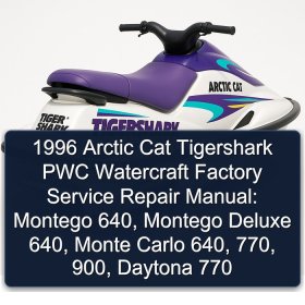 1996 Arctic Cat Tigershark PWC Watercraft Factory Service Repair Manual: Montego 640, Montego Deluxe 640, Monte Carlo 640, 770, 900, Daytona 770