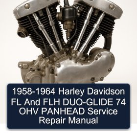 1958-1964 Harley Davidson FL And FLH DUO-GLIDE 74 OHV PANHEAD Service Repair Manual