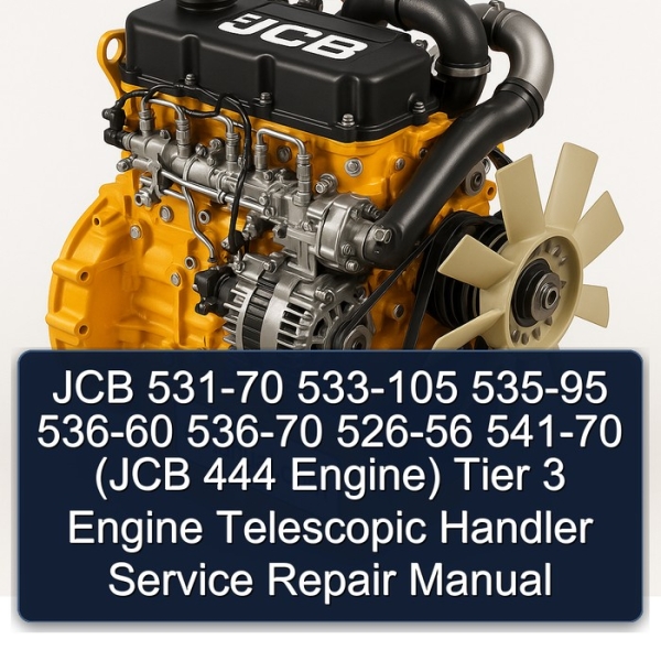 JCB 531-70 533-105 535-95 536-60 536-70 526-56 541-70 (JCB 444 Engine) Tier 3 Engine Telescopic Handler Service Repair Manual
