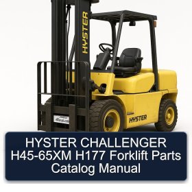 HYSTER CHALLENGER H45-65XM H177 Forklift Parts Catalog Manual