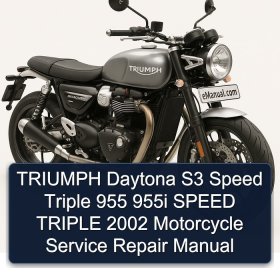 TRIUMPH Daytona S3 Speed Triple 955 955i SPEED TRIPLE 2002 Motorcycle Service Repair Manual
