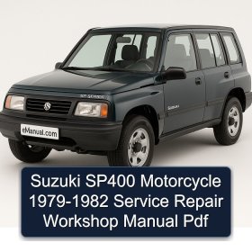 Suzuki SP400 Motorcycle 1979-1982 Service Repair Workshop Manual Pdf