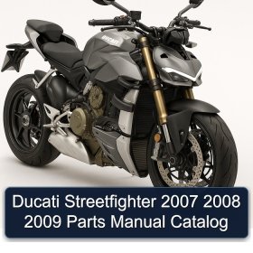 Ducati Streetfighter 2007 2008 2009 Parts Manual Catalog