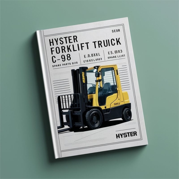 Lista de Repuestos para Carretillas Elevadoras Hyster Serie C098: E3.50XL (E70XL3), E4.00XL (E80XL3), E5.00XL (E100XL3), E5.00XL (E100XL3S), E5.50XL (E120XL3)