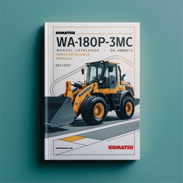 Komatsu WA180PT-3MC Wheel Loader Parts Catalogue Manual-SN A88001 And UP