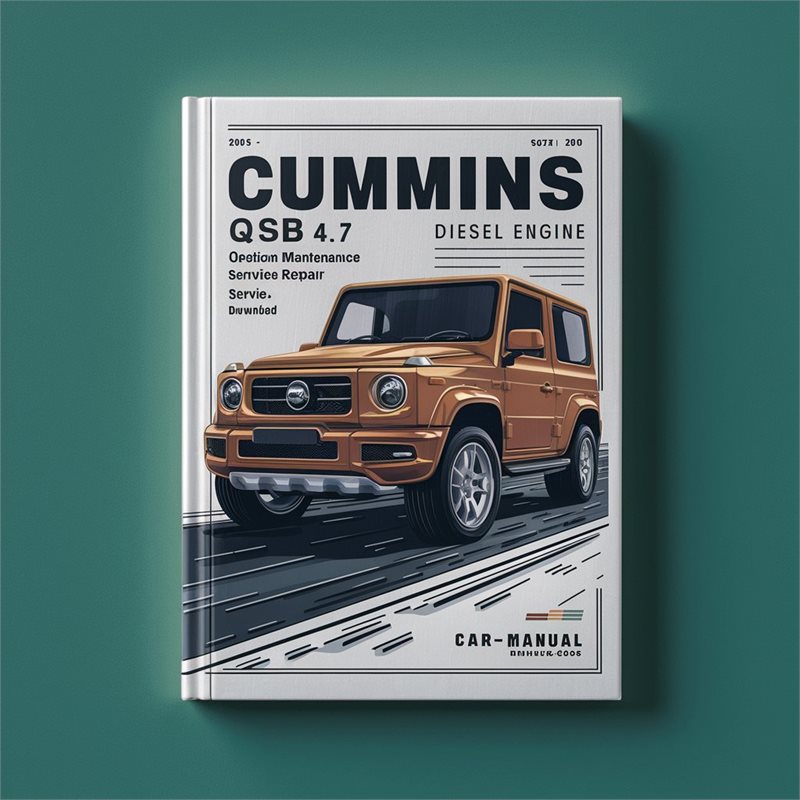 Cummins QSB 4.5 6.7 Diesel Engine Operation Maintenance Service Repair Workshop Manual Pdf
