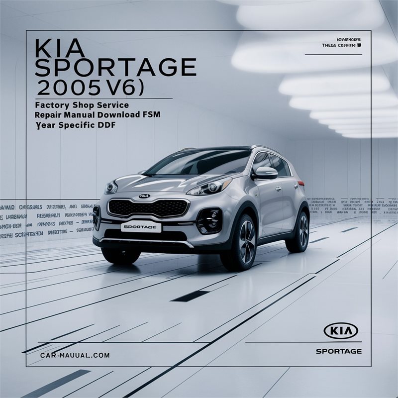 KIA Sportage 2005 V6 (2.7L) OEM Factory Shop Service Repair Manual FSM Year Specific
