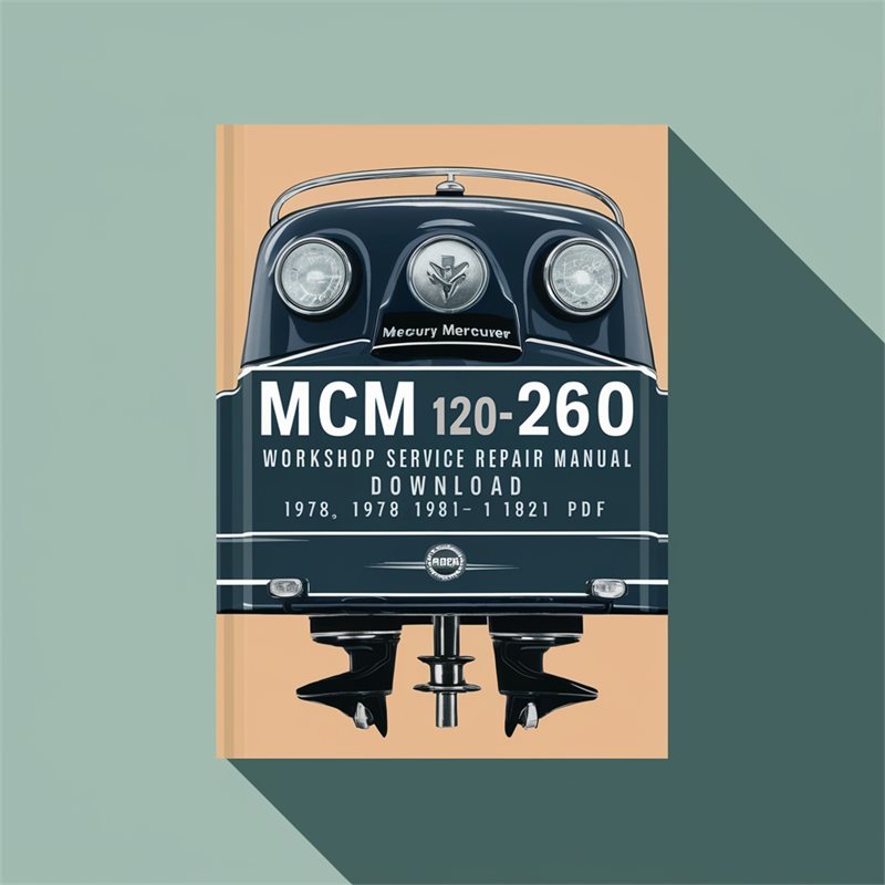 Mercury Mercruiser Marine Engines Number 4 Stern Drive Units MCM 120-260 Workshop Service Repair Manual PDF