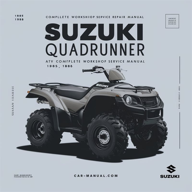 Suzuki Quadrunner 250 LT250 ATV Complete Workshop Service Repair Manual 1985 1986
