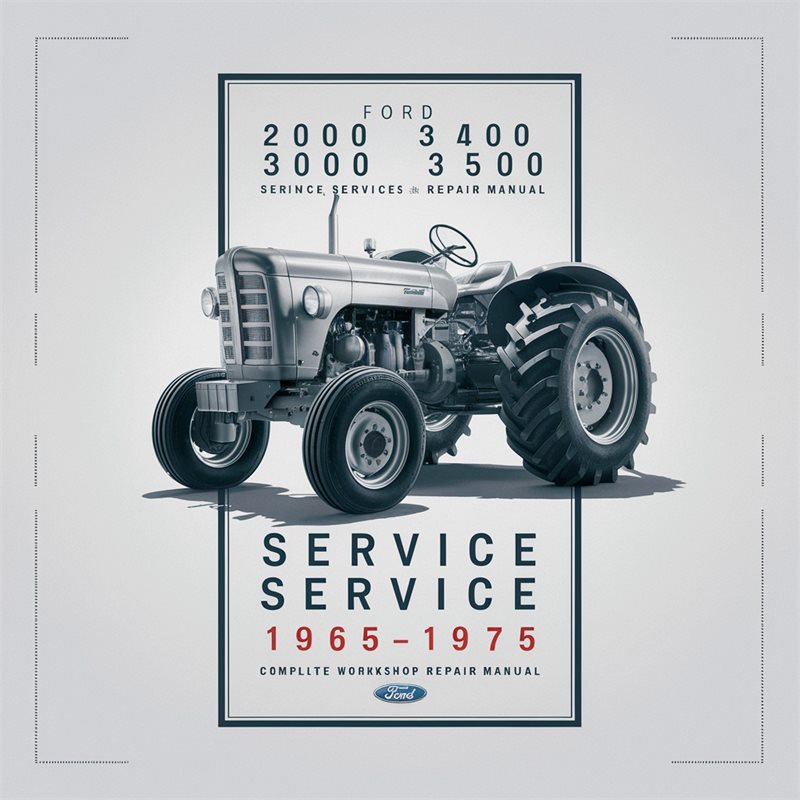 Ford 2000 3000 3400 3500 3550 Series Tractor Complete Workshop Service Repair Manual 1965-1975