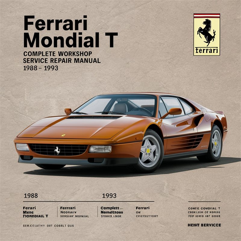 Ferrari Mondial T Complete Workshop Service Repair Manual 1988 1989 1990 1991 1992 1993
