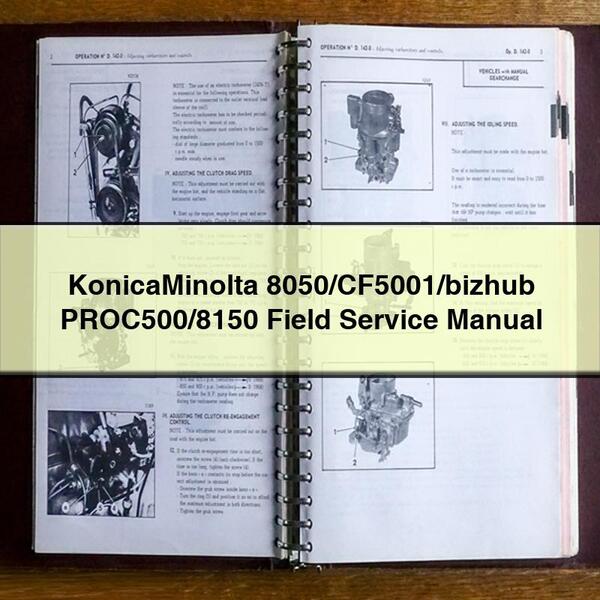 KonicaMinolta 8050/CF5001/bizhub PROC500/8150 Field Service Repair Manual