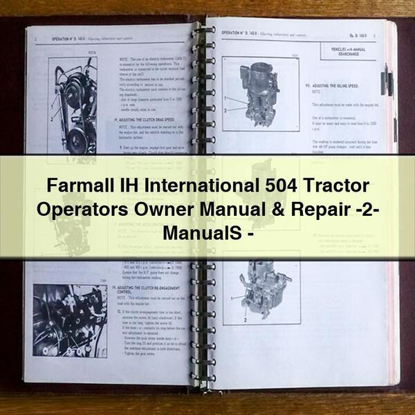 Farmall IH International 504 Tractor Operators Owner Manual & Repair -2- ManualS-PDF