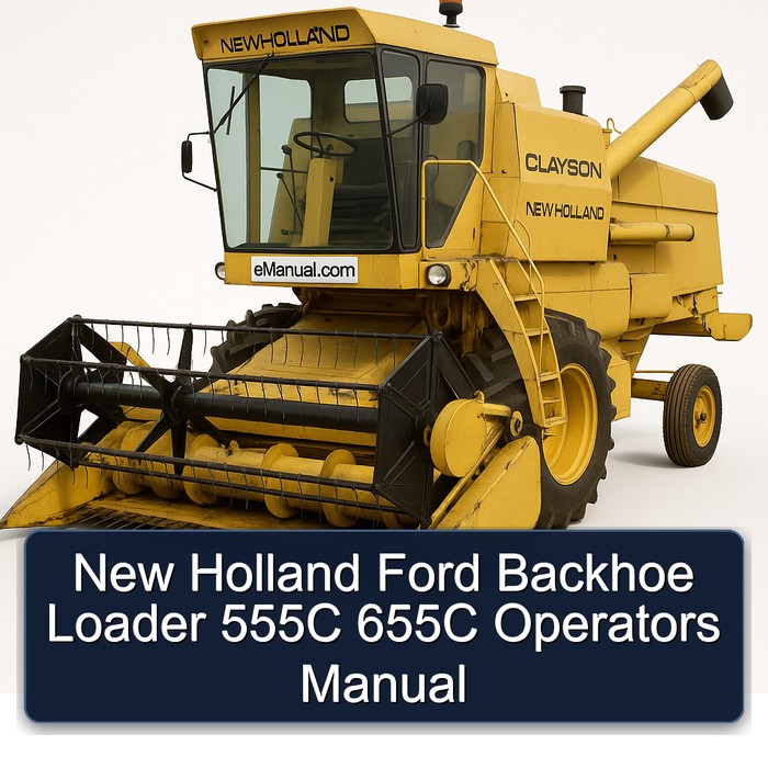 New Holland Ford Backhoe Loader 555C 655C Operators Manual