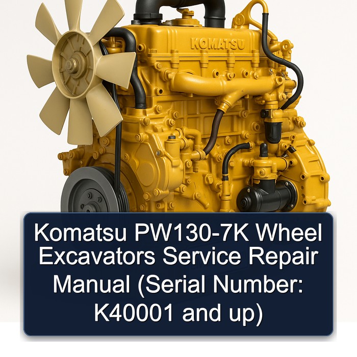 Komatsu PW130-7K Wheel Excavators Service Repair Manual (Serial Number: K40001 and up)