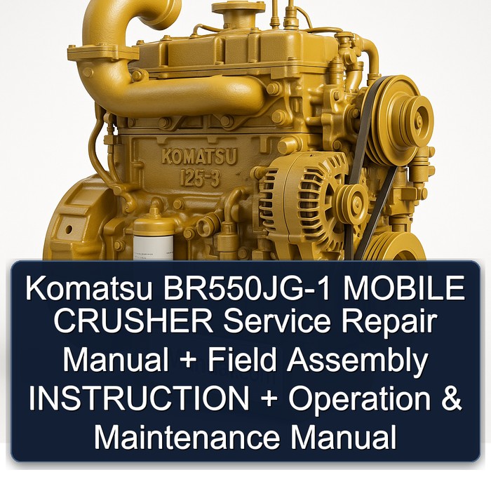 Komatsu BR550JG-1 MOBILE CRUSHER Service Repair Manual + Field Assembly INSTRUCTION + Operation & Maintenance Manual