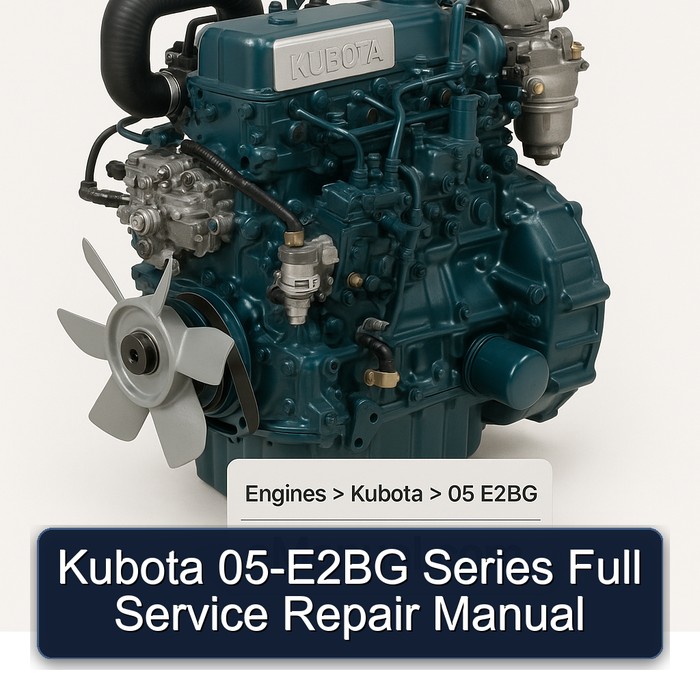 Kubota 05-E2BG Series Full Service Repair Manual