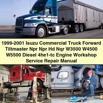 1999-2001 Isuzu Commercial Truck Forward Tiltmaster NPR NPR HD NQR W3500 W4500 W5500 Diesel 4HE1-TC Engine Workshop Service Repair Manual